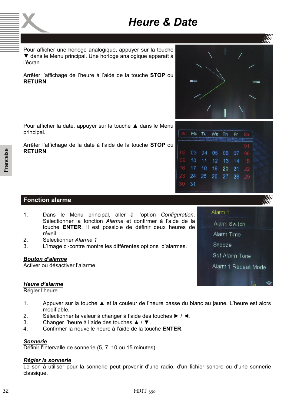 Heure & date | Xoro HMT 350 User Manual | Page 112 / 124