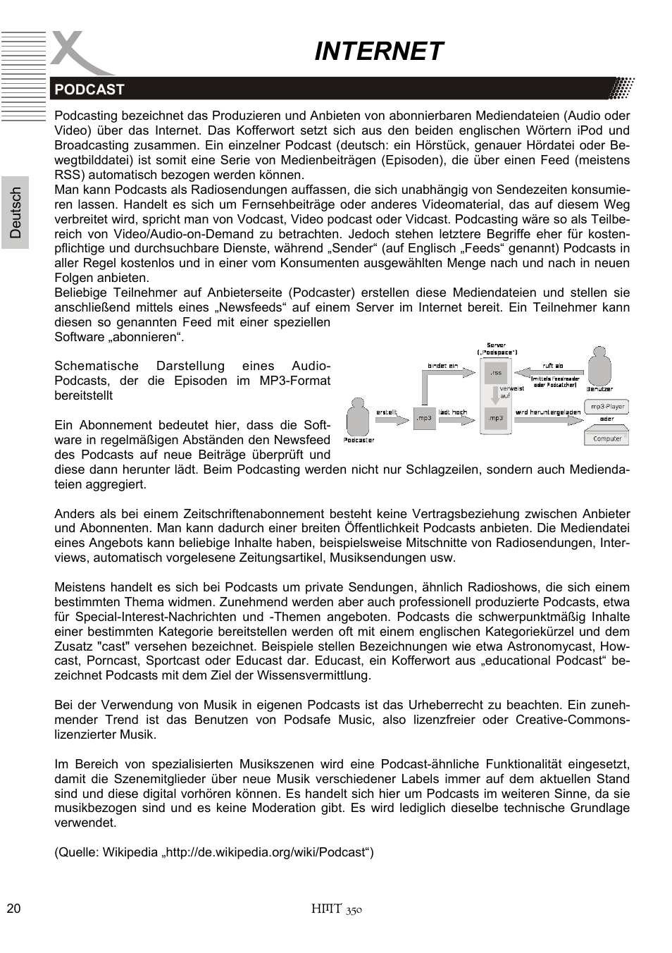 Internet | Xoro HMT 350 User Manual | Page 20 / 124