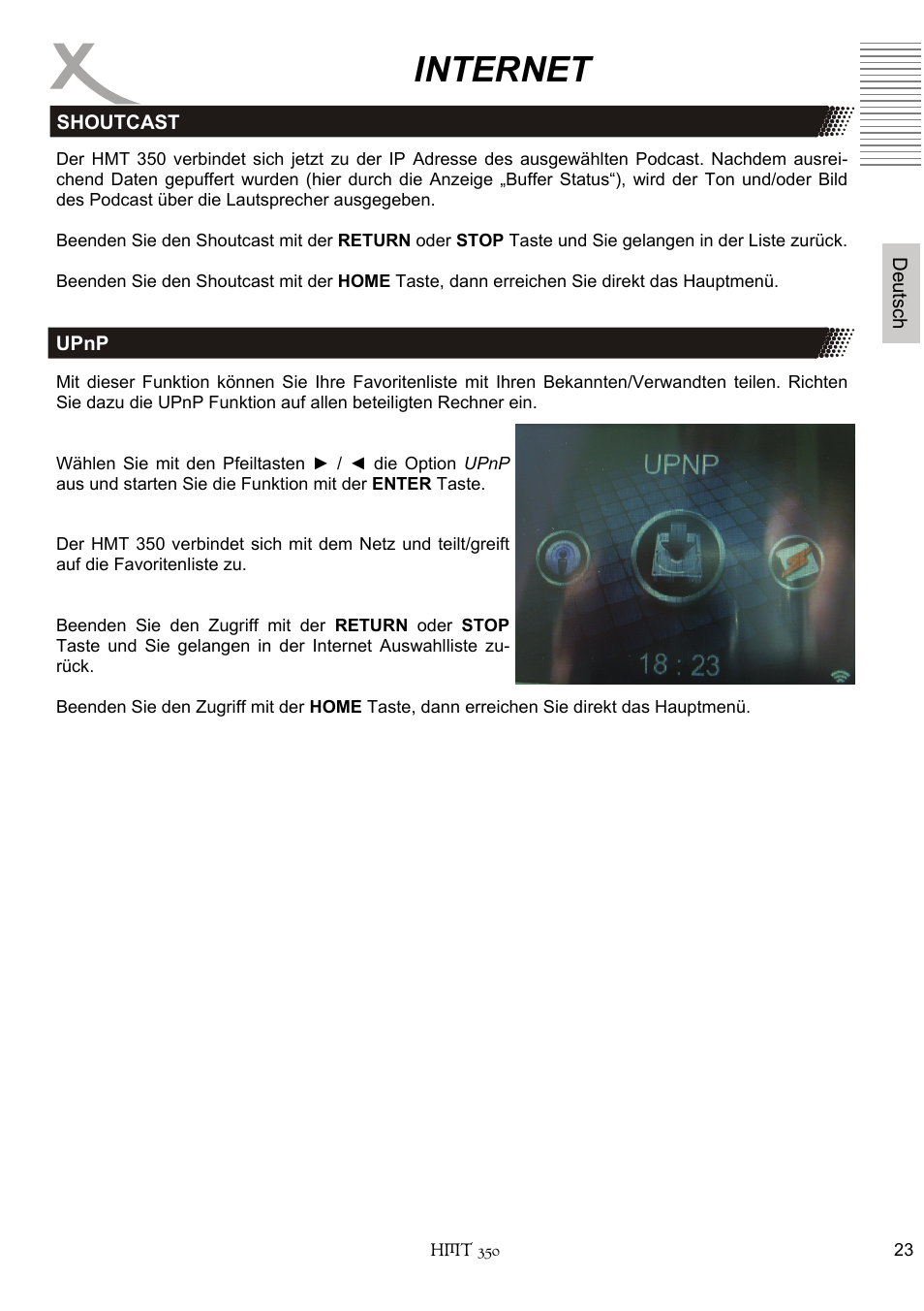 Internet | Xoro HMT 350 User Manual | Page 23 / 124