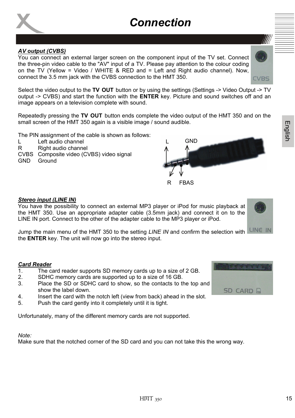 Connection | Xoro HMT 350 User Manual | Page 55 / 124