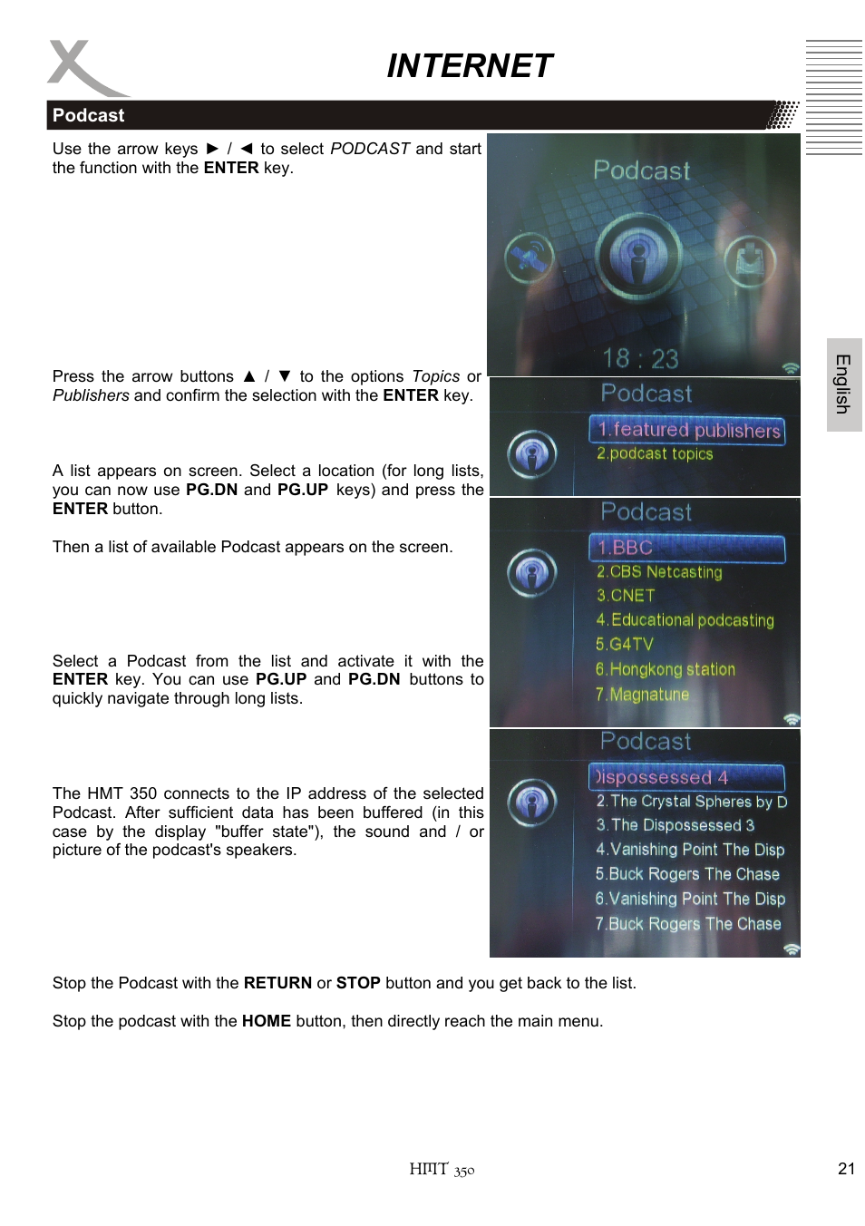 Internet | Xoro HMT 350 User Manual | Page 61 / 124