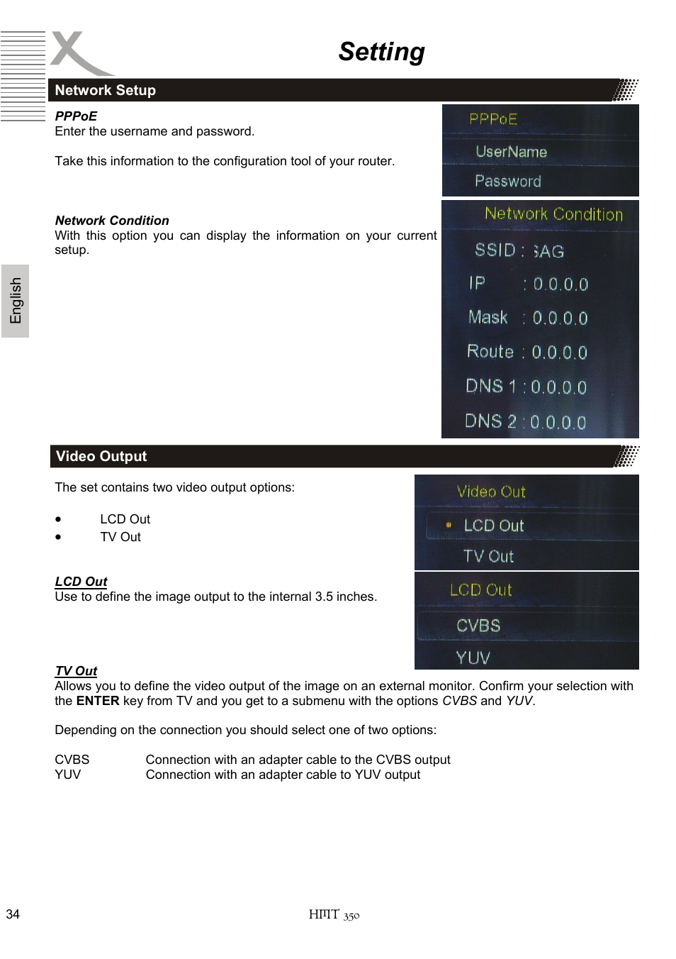Setting | Xoro HMT 350 User Manual | Page 74 / 124