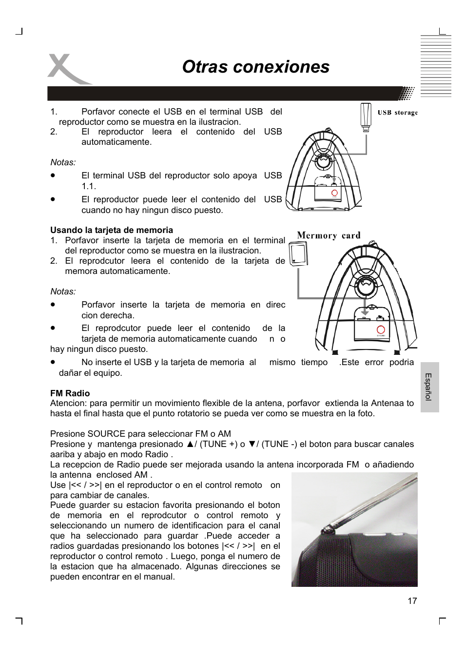 Otras conexiones | Xoro HMD 900 User Manual | Page 133 / 158