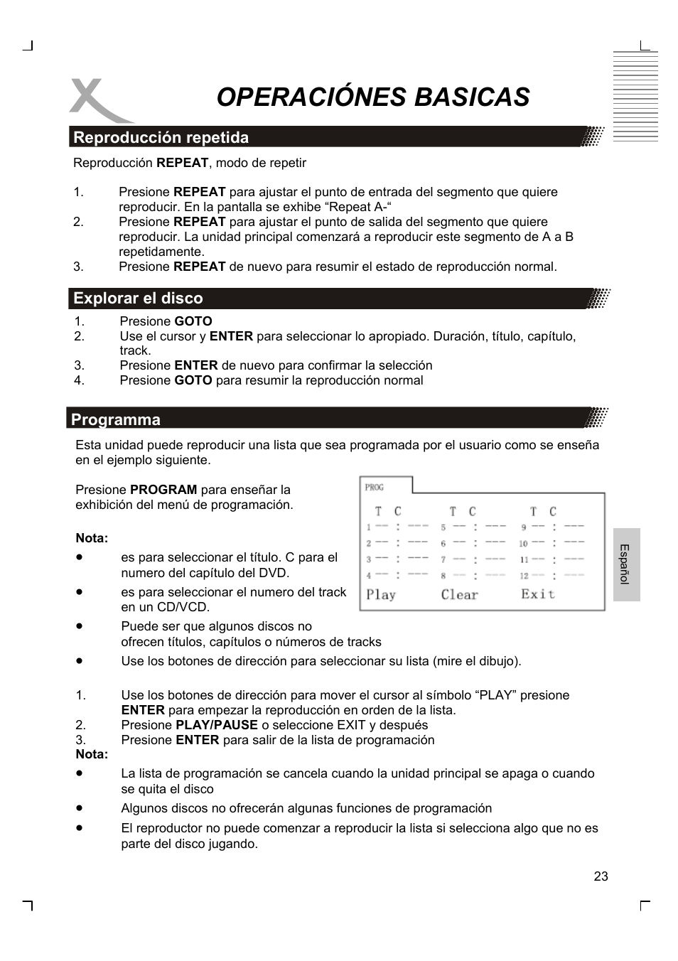 Operaciónes basicas | Xoro HMD 900 User Manual | Page 139 / 158