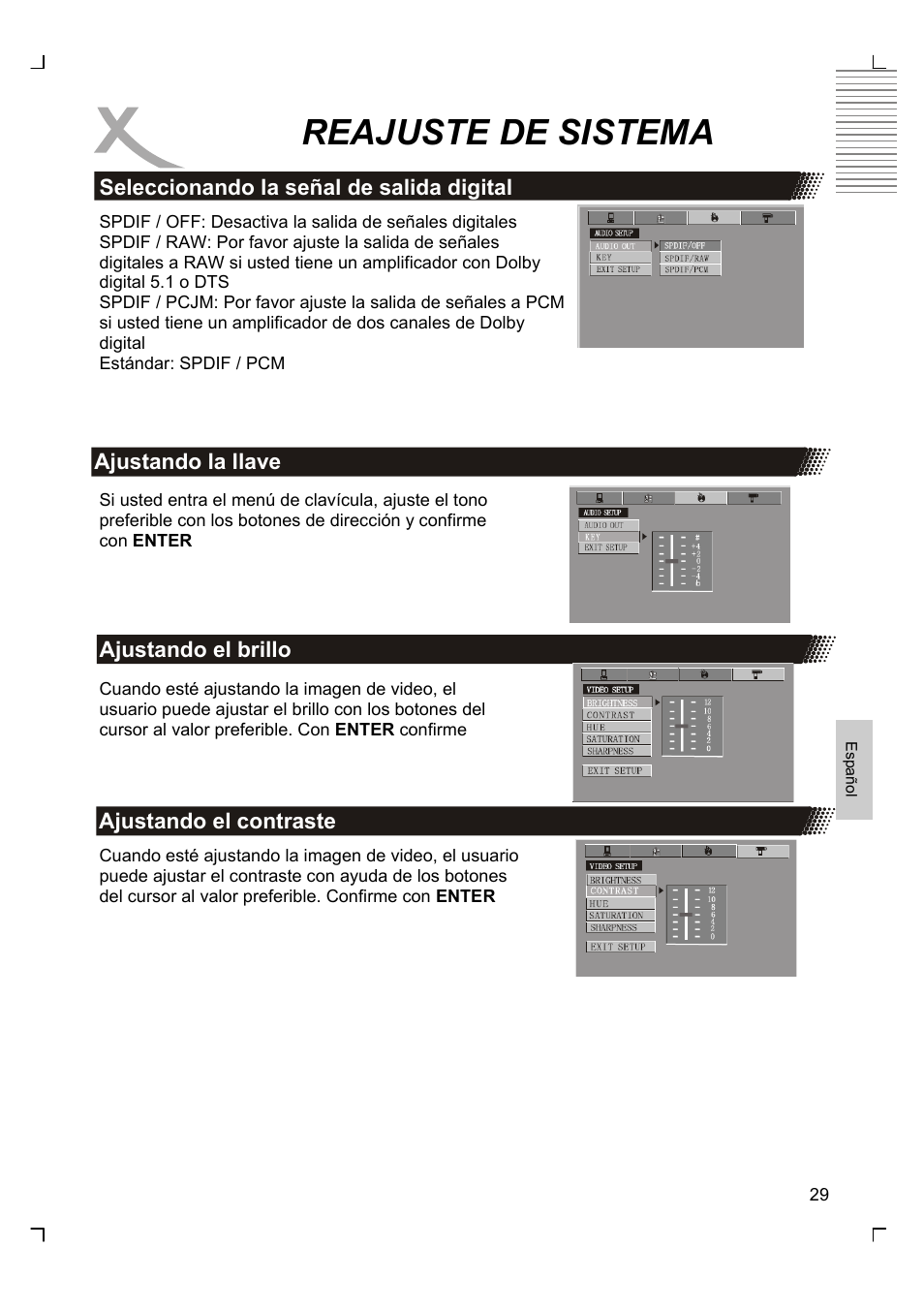 Reajuste de sistema | Xoro HMD 900 User Manual | Page 145 / 158