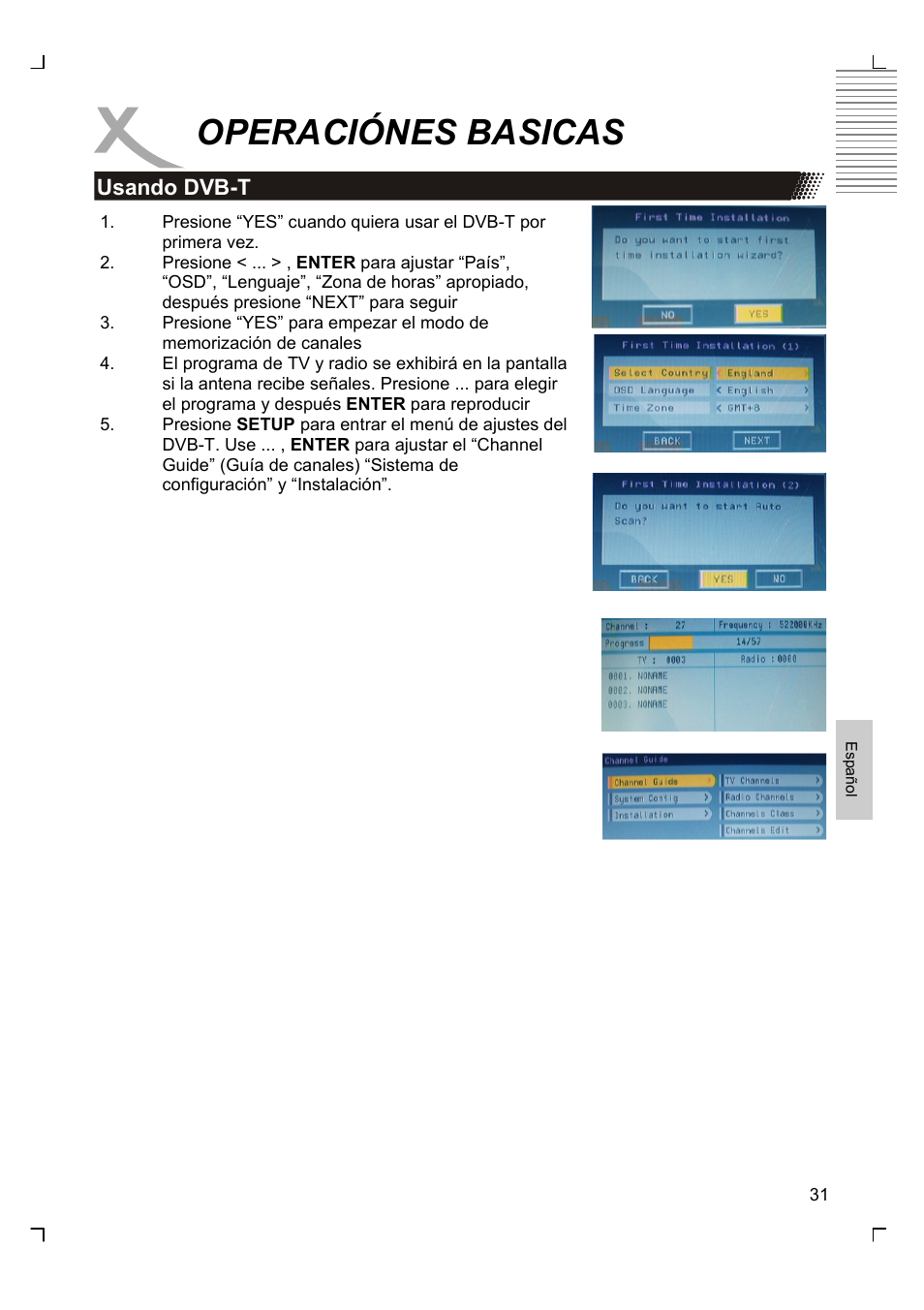 Operaciónes basicas | Xoro HMD 900 User Manual | Page 147 / 158