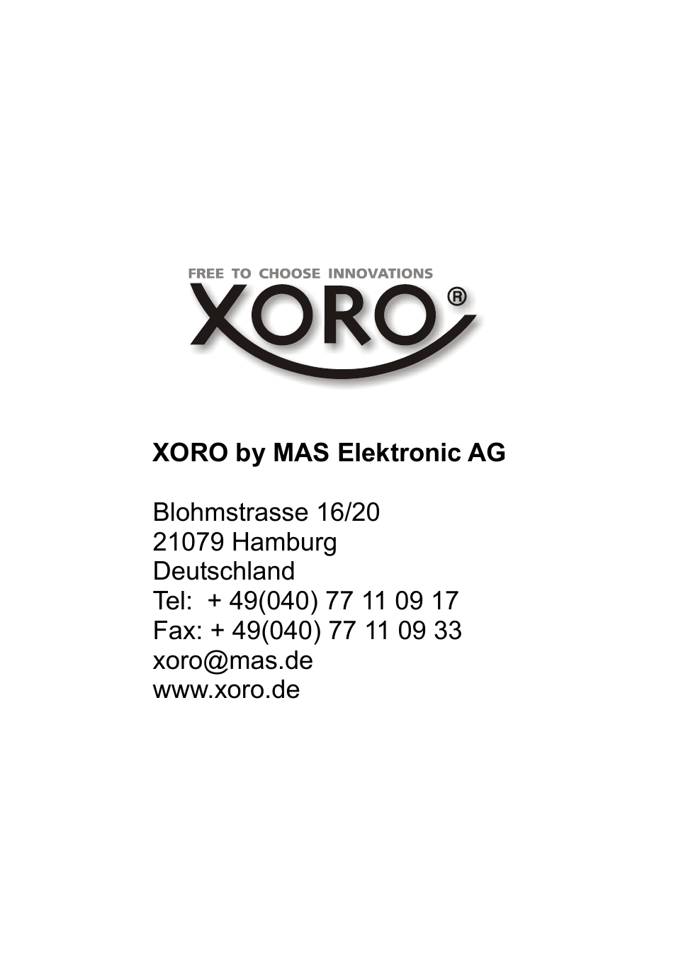 Xoro HMD 900 User Manual | Page 158 / 158