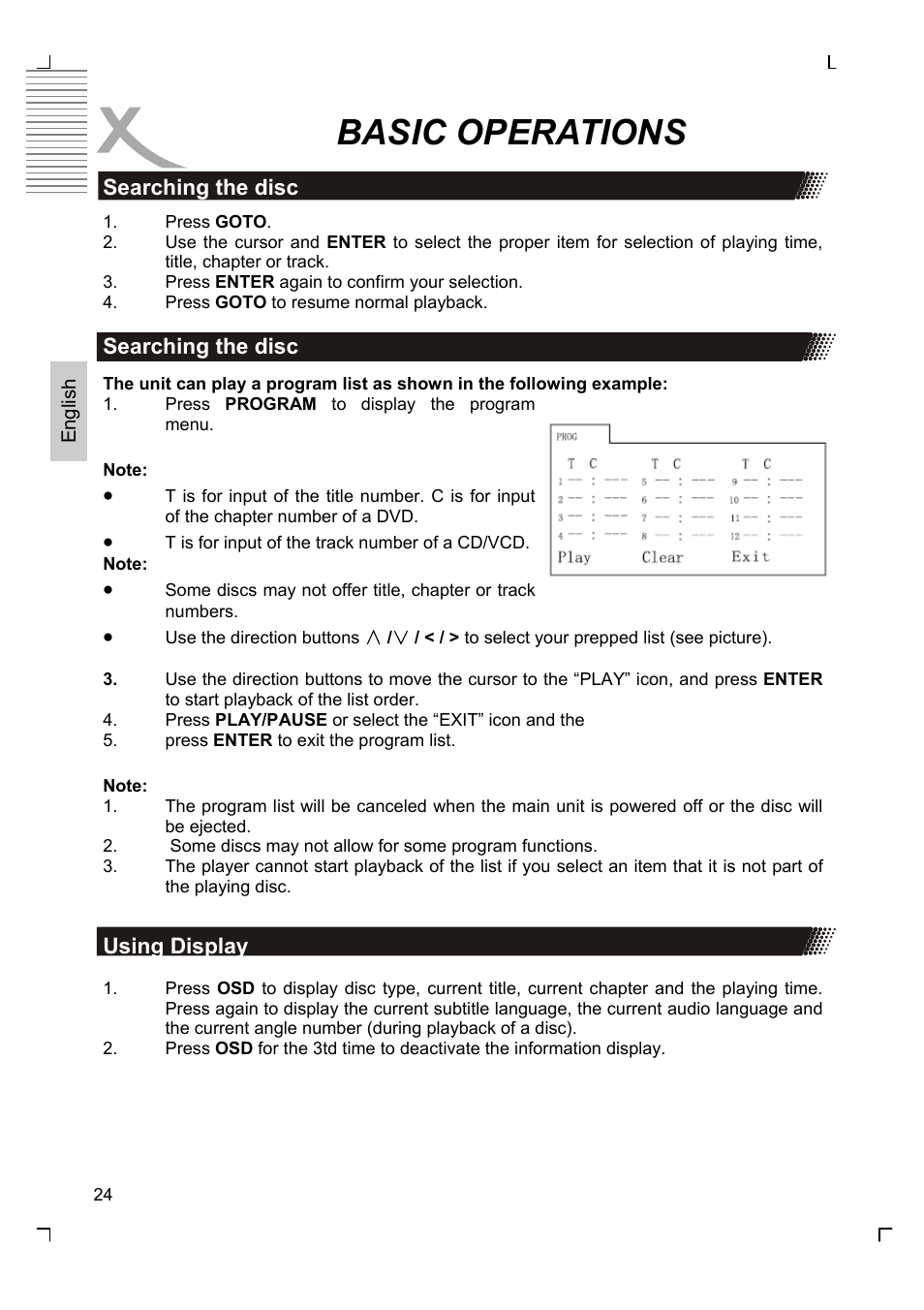 Basic operations | Xoro HMD 900 User Manual | Page 62 / 158