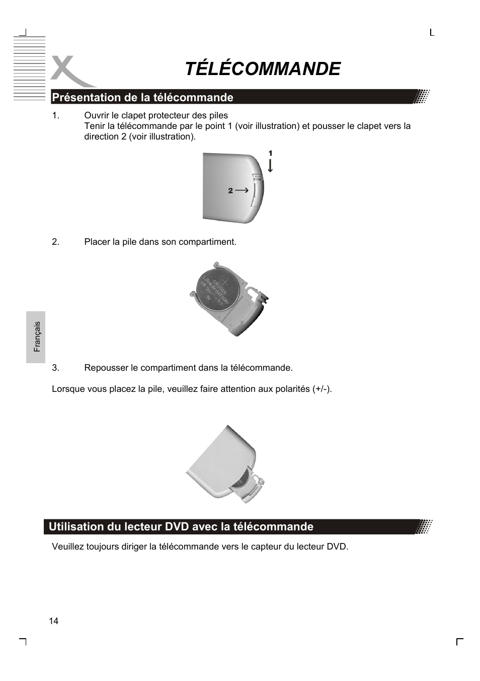 Télécommande | Xoro HMD 900 User Manual | Page 90 / 158