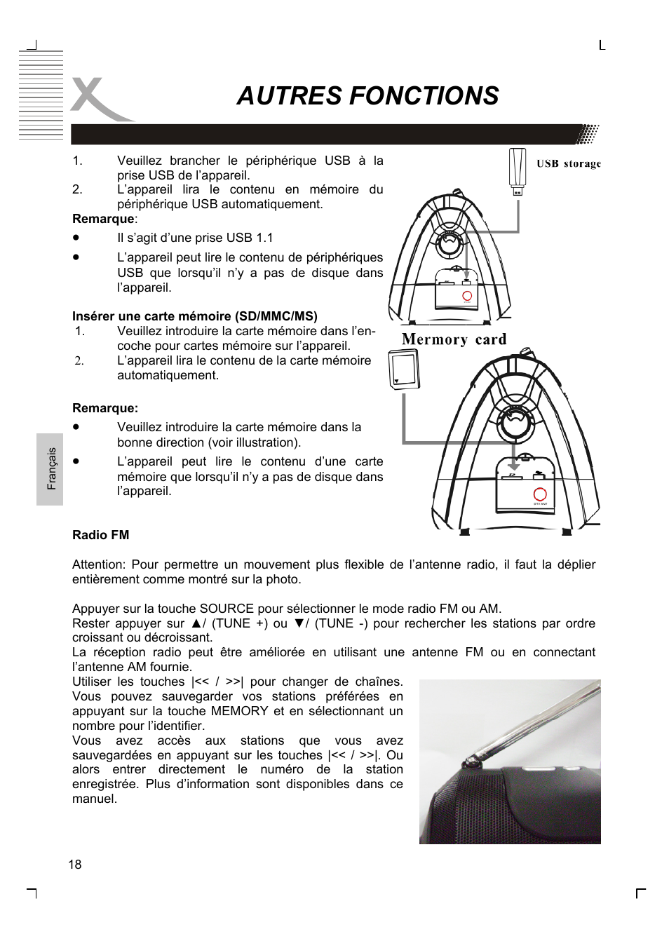 Autres fonctions | Xoro HMD 900 User Manual | Page 94 / 158