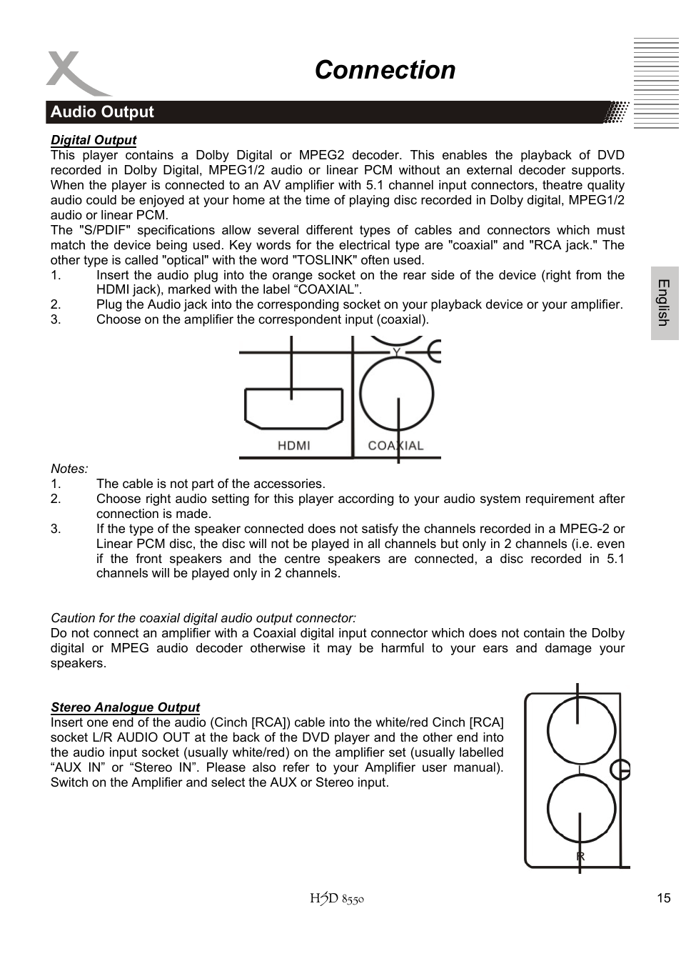 Connection | Xoro HSD 8550 User Manual | Page 61 / 142