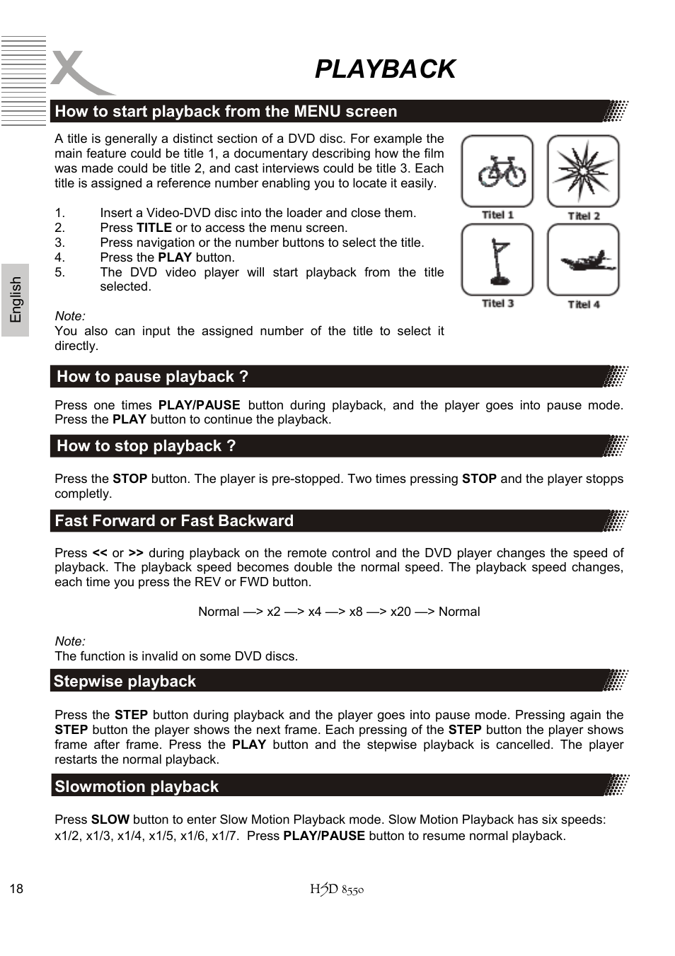 Playback | Xoro HSD 8550 User Manual | Page 64 / 142