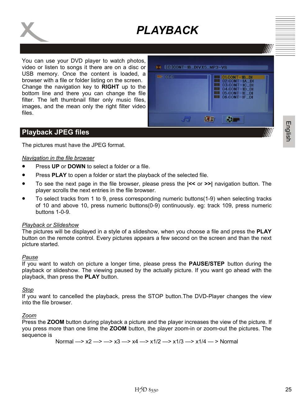 Playback | Xoro HSD 8550 User Manual | Page 71 / 142