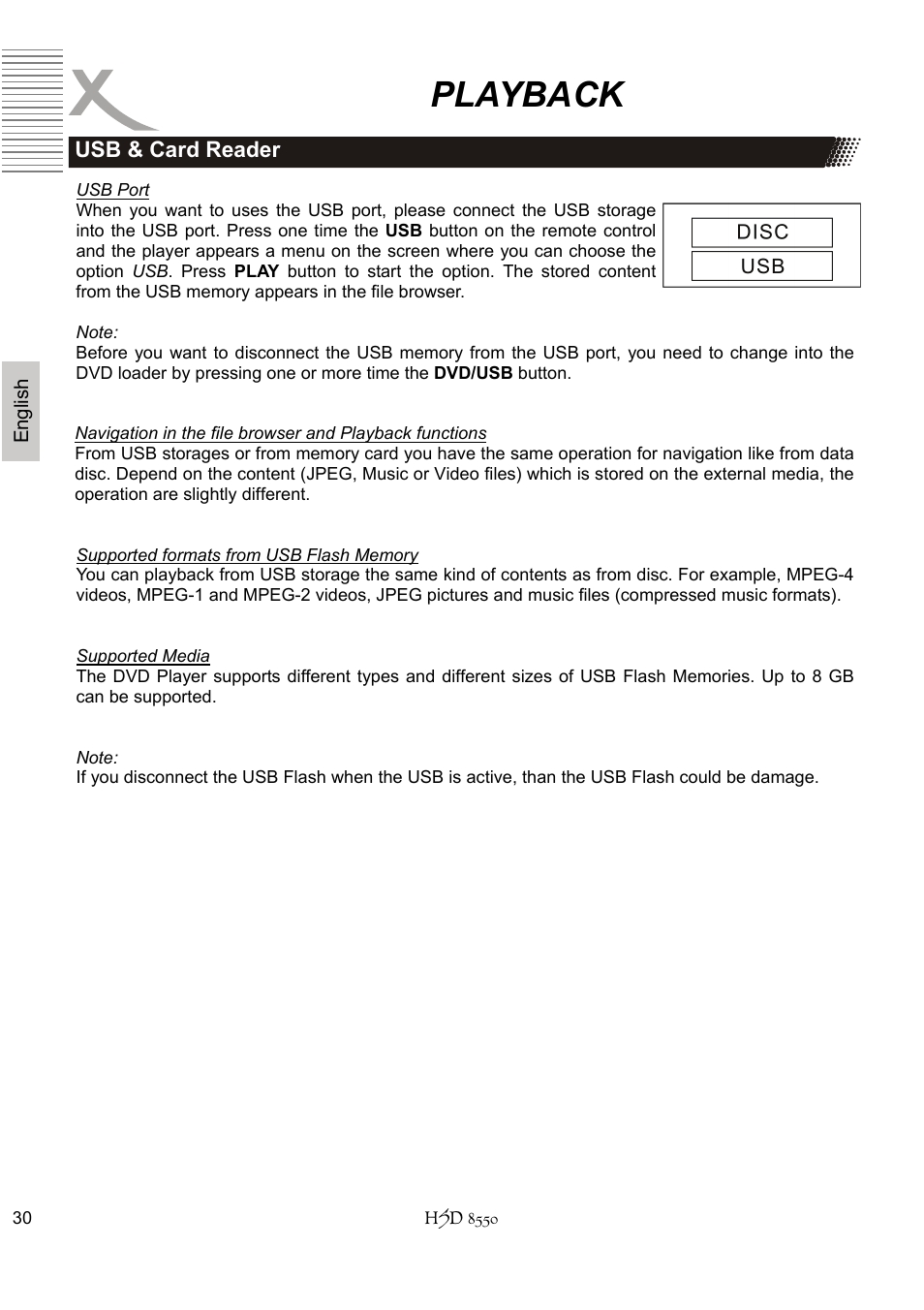 Playback | Xoro HSD 8550 User Manual | Page 76 / 142