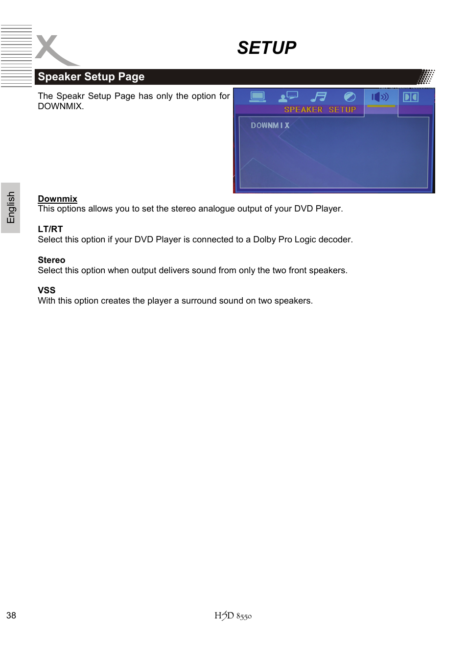 Setup | Xoro HSD 8550 User Manual | Page 84 / 142