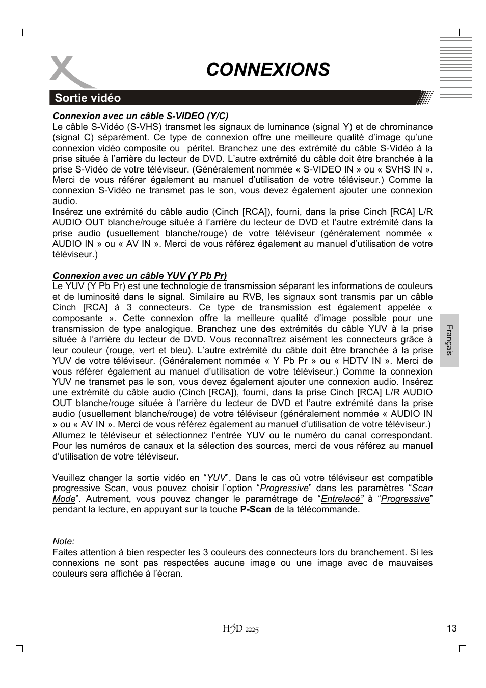 Connexions | Xoro HSD 2225 User Manual | Page 143 / 176