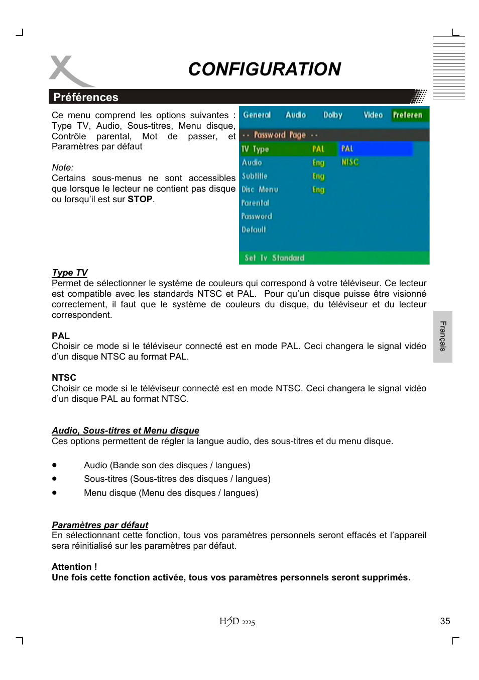 Configuration | Xoro HSD 2225 User Manual | Page 165 / 176