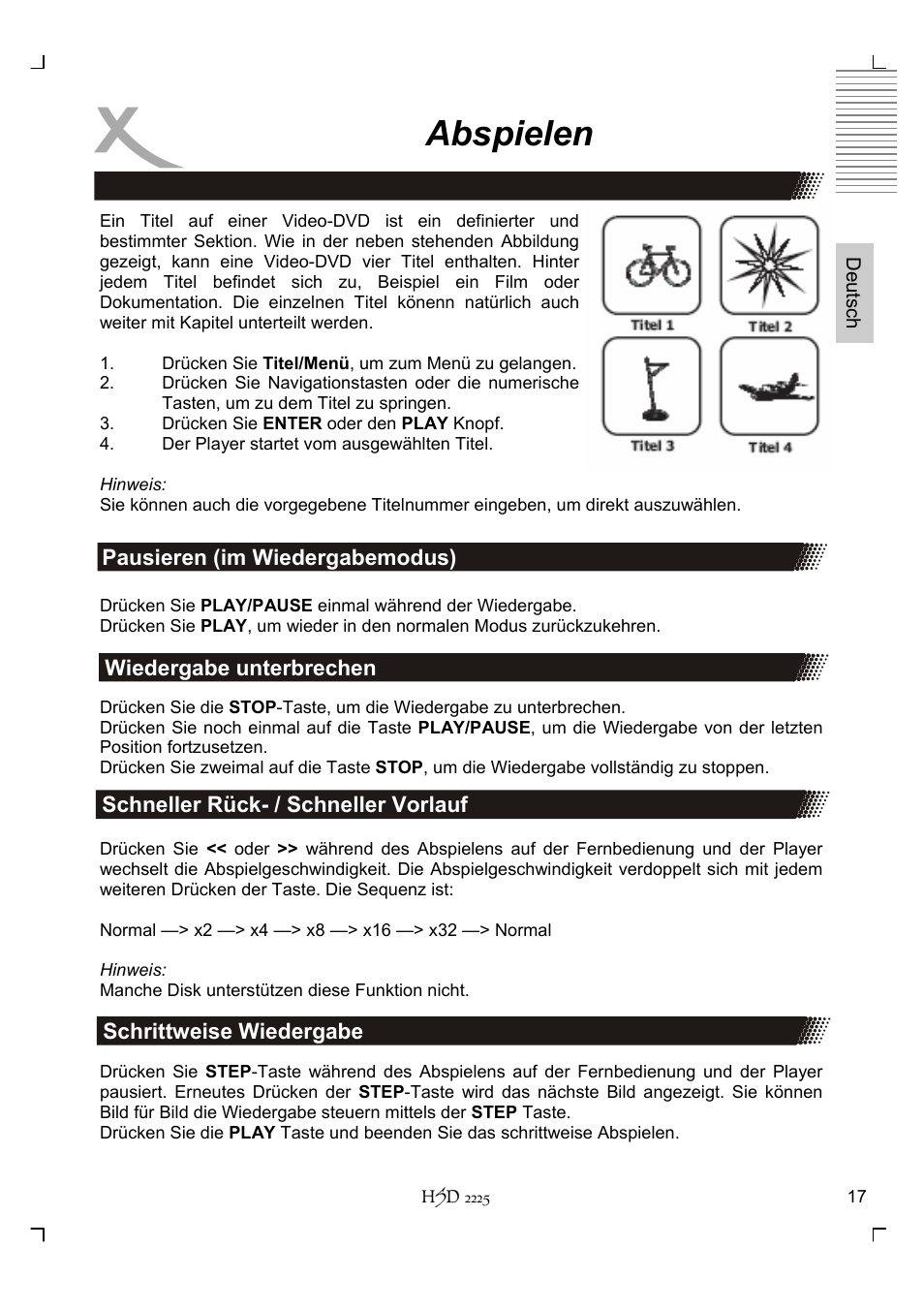 Abspielen | Xoro HSD 2225 User Manual | Page 17 / 176