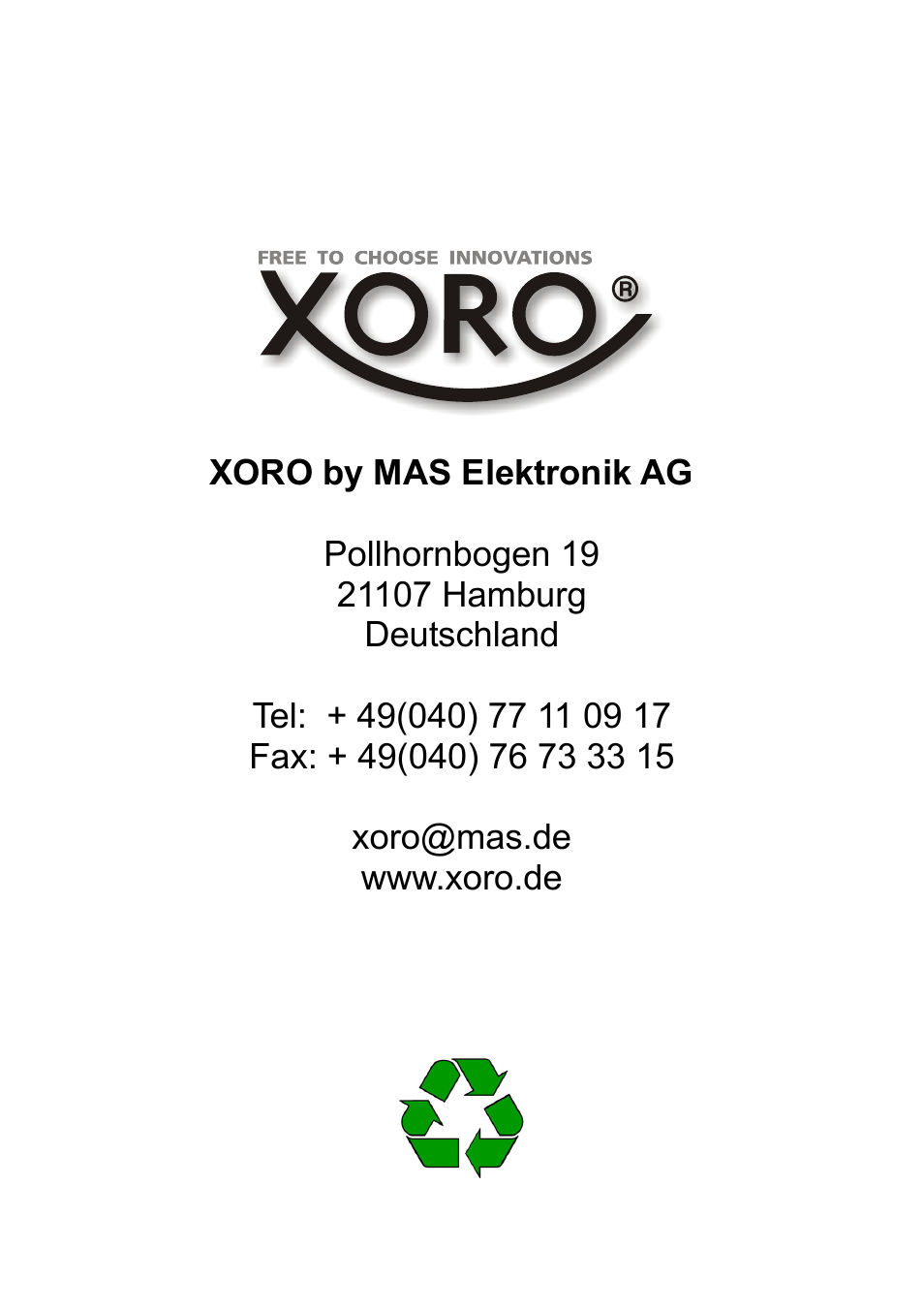Xoro HSD 2225 User Manual | Page 176 / 176