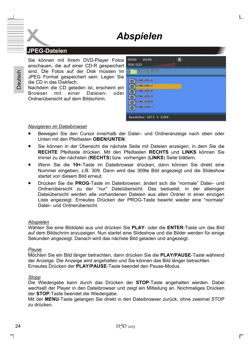 Abspielen | Xoro HSD 2225 User Manual | Page 24 / 176