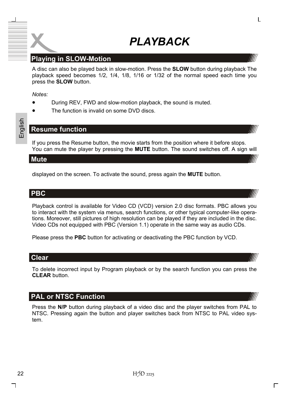 Playback | Xoro HSD 2225 User Manual | Page 66 / 176