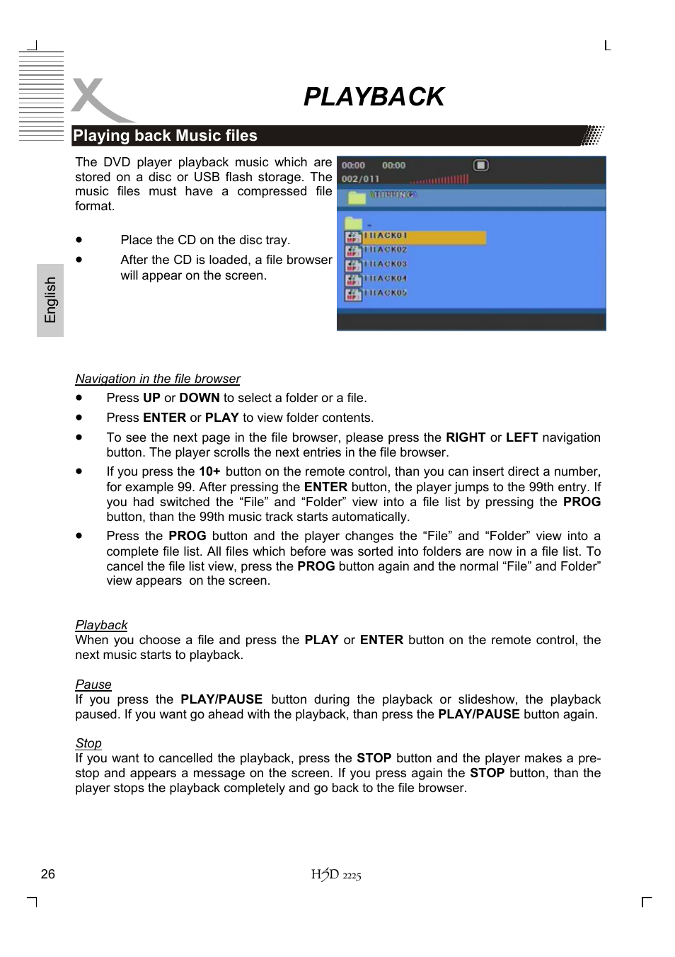 Playback | Xoro HSD 2225 User Manual | Page 70 / 176