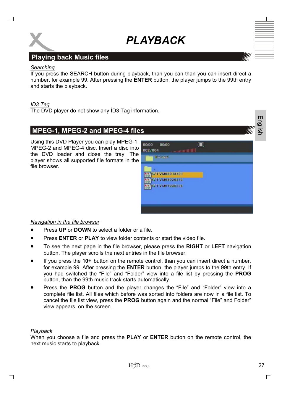 Playback | Xoro HSD 2225 User Manual | Page 71 / 176