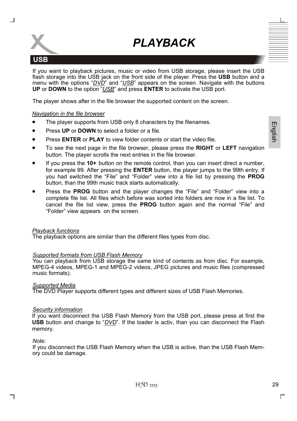 Playback | Xoro HSD 2225 User Manual | Page 73 / 176