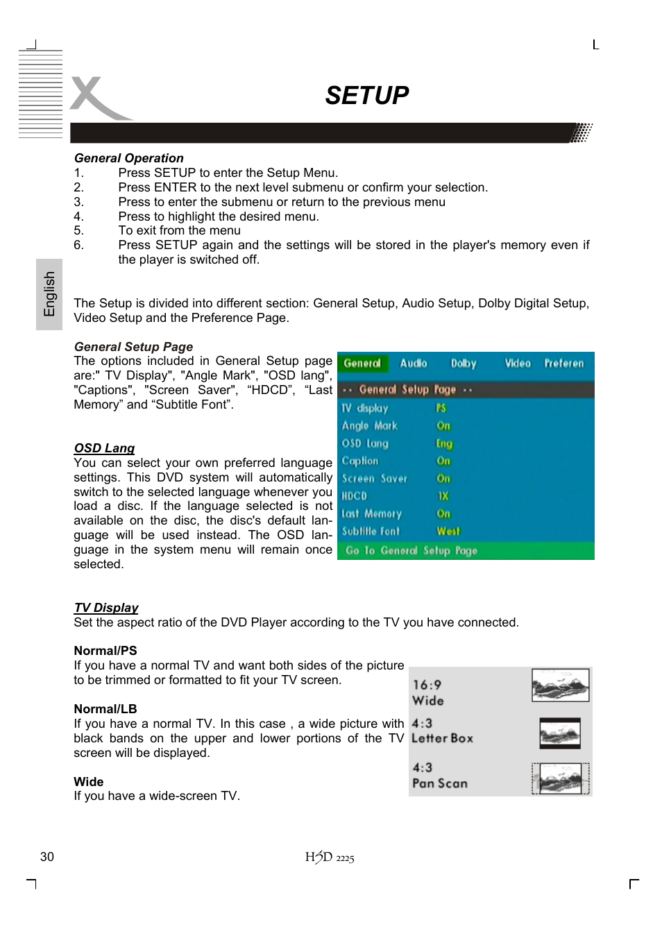 Setup | Xoro HSD 2225 User Manual | Page 74 / 176