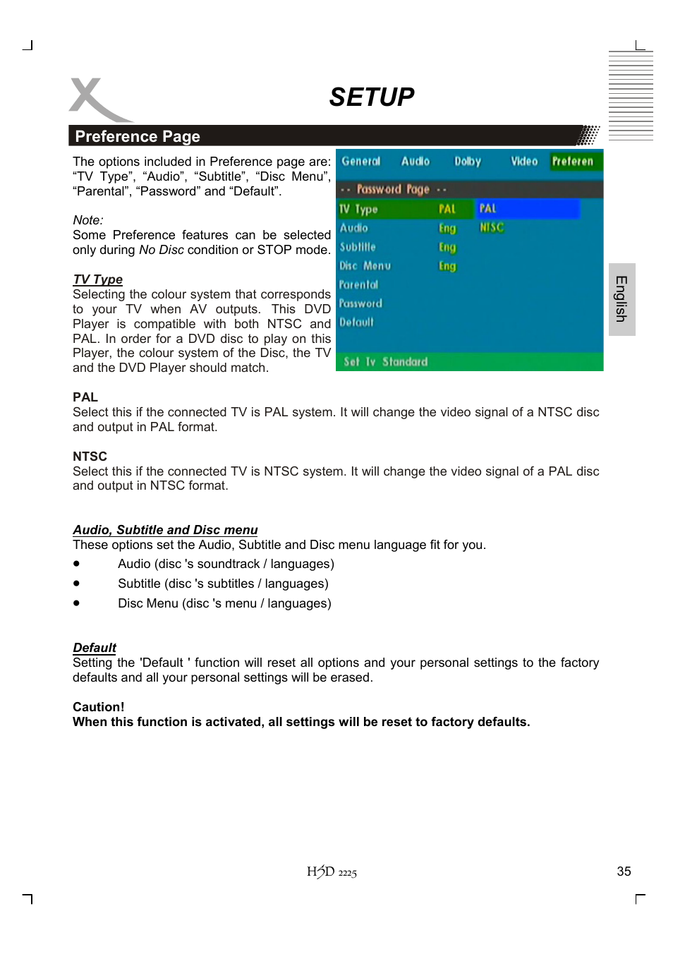 Setup | Xoro HSD 2225 User Manual | Page 79 / 176