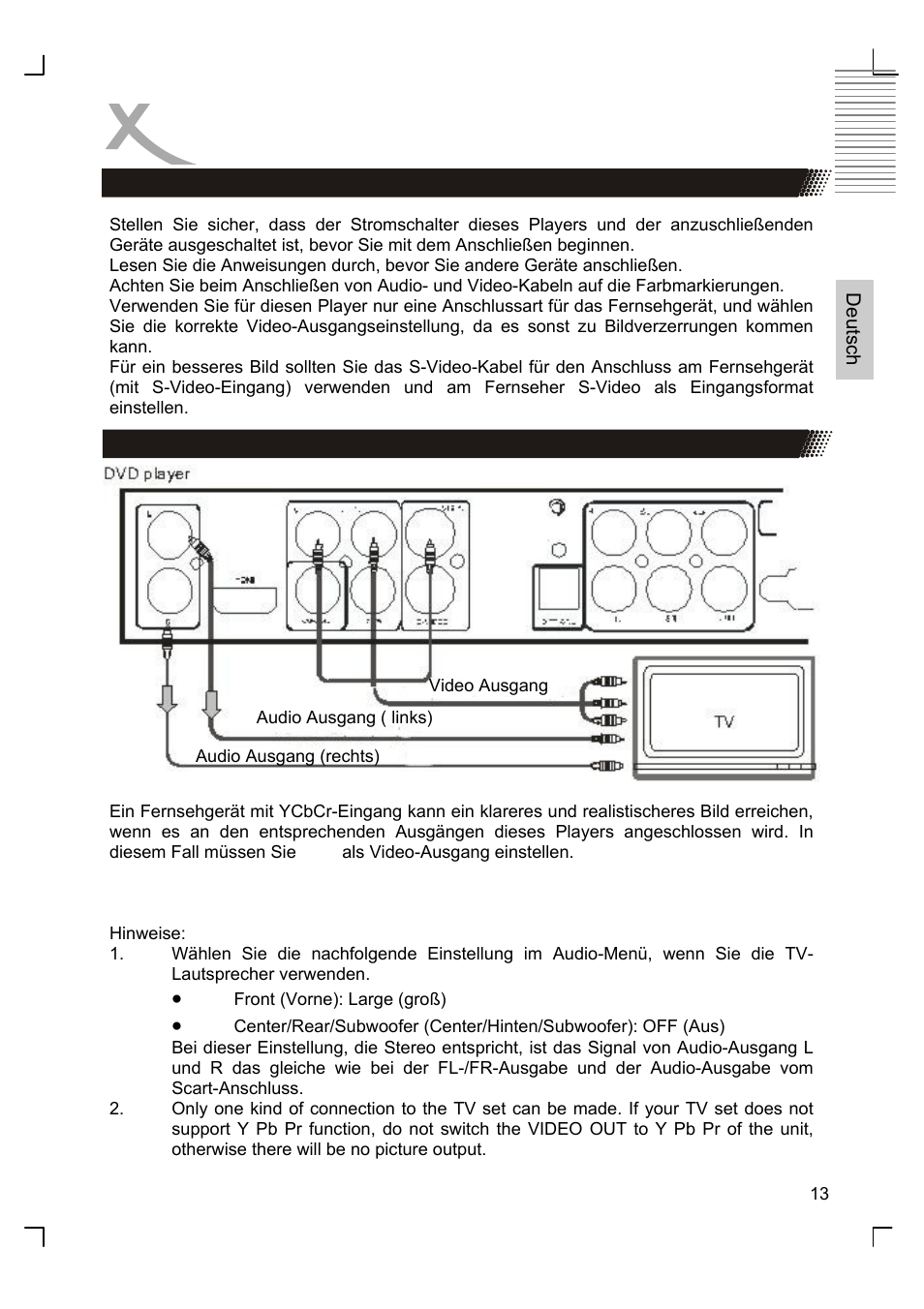 Basisanschlüsse | Xoro HSD 8410 User Manual | Page 13 / 201