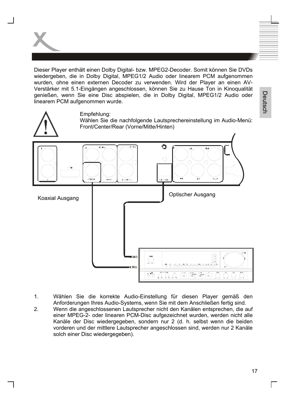 Anschlüsse | Xoro HSD 8410 User Manual | Page 17 / 201