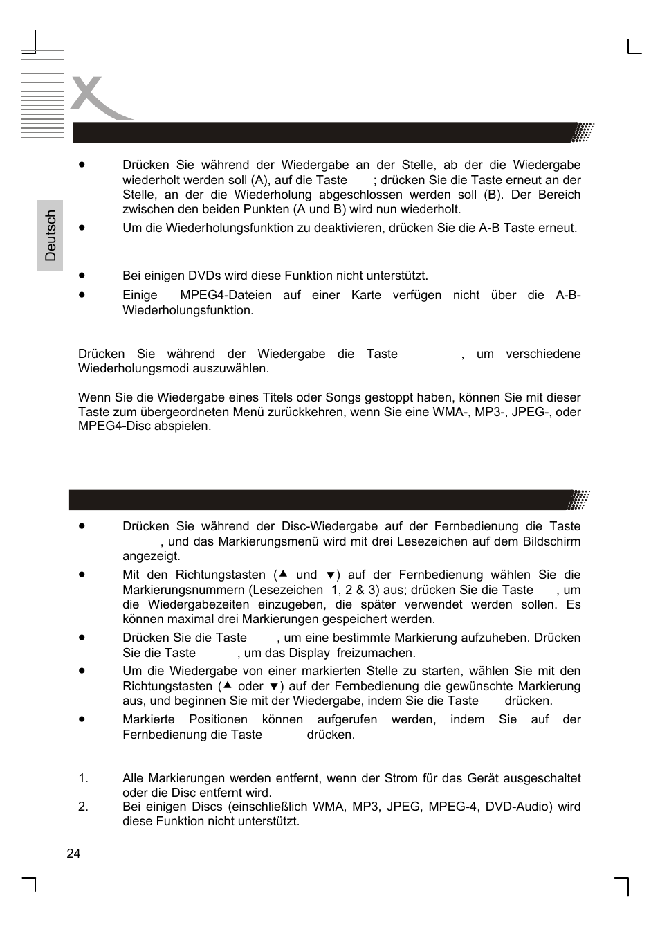 Bedienung | Xoro HSD 8410 User Manual | Page 24 / 201