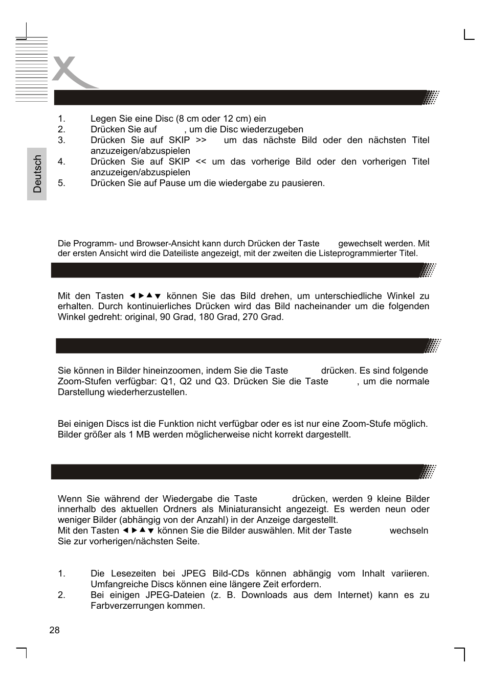 Bedienung | Xoro HSD 8410 User Manual | Page 28 / 201