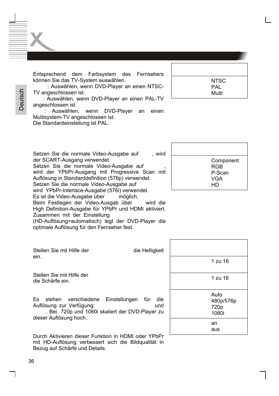 Anfangseinstellungen | Xoro HSD 8410 User Manual | Page 36 / 201