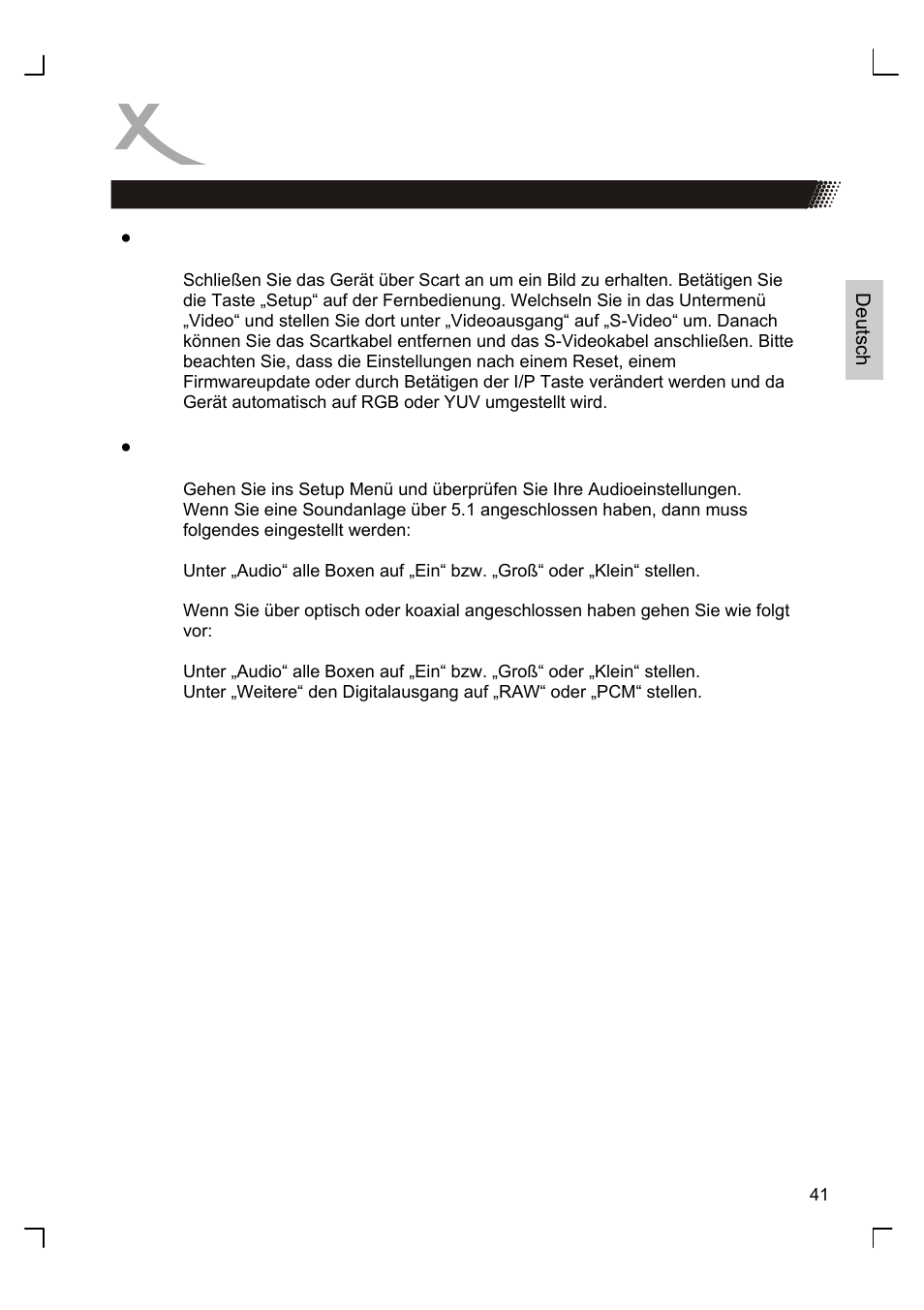 Häufige bedienfehler | Xoro HSD 8410 User Manual | Page 41 / 201