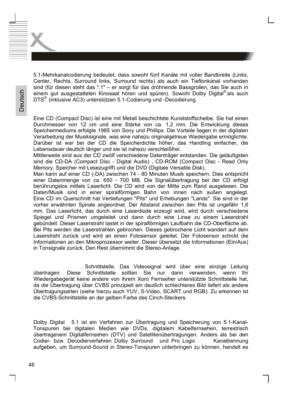 Glossar | Xoro HSD 8410 User Manual | Page 46 / 201