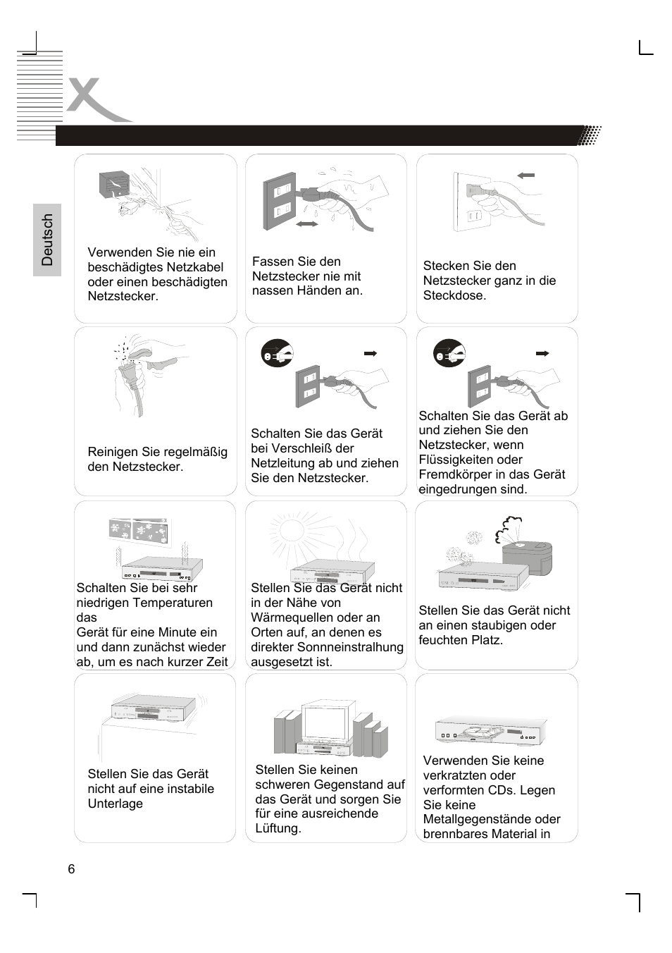 Sicherheitshinweise | Xoro HSD 8410 User Manual | Page 6 / 201
