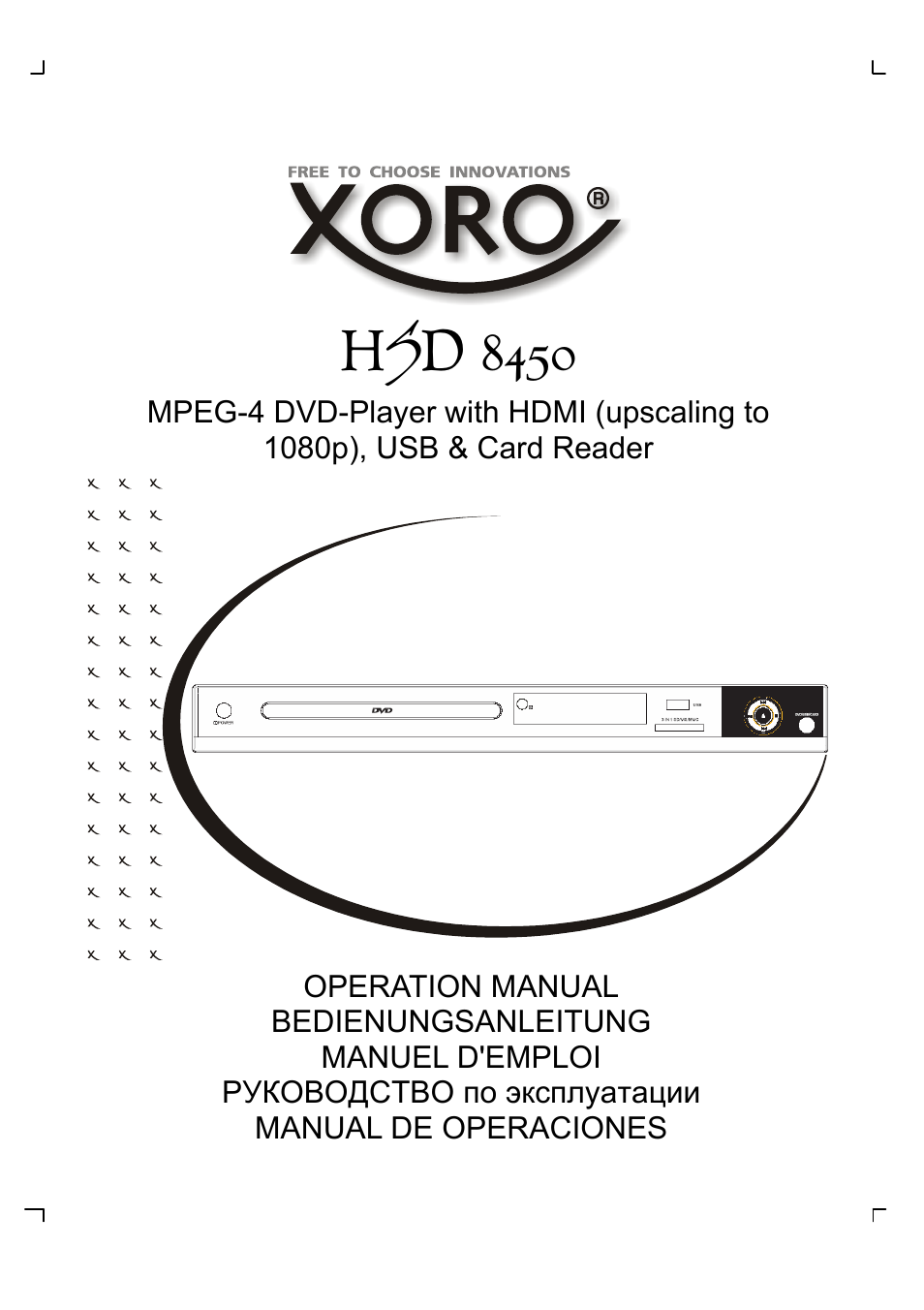 Xoro HSD 8450 User Manual | 262 pages