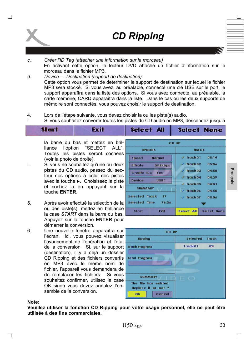 Cd ripping | Xoro HSD 8450 User Manual | Page 189 / 262