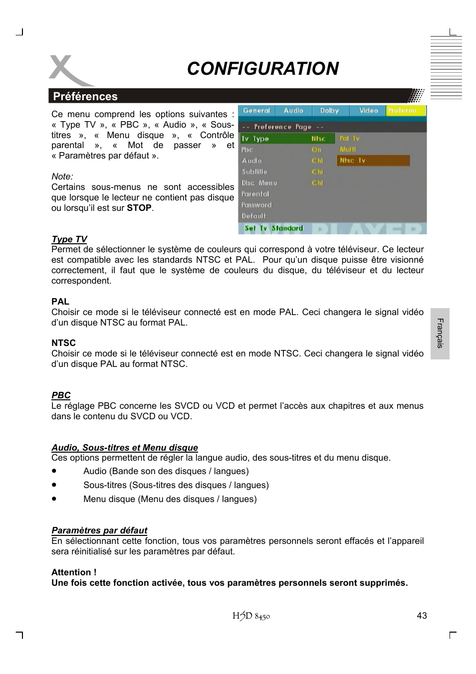 Configuration | Xoro HSD 8450 User Manual | Page 199 / 262