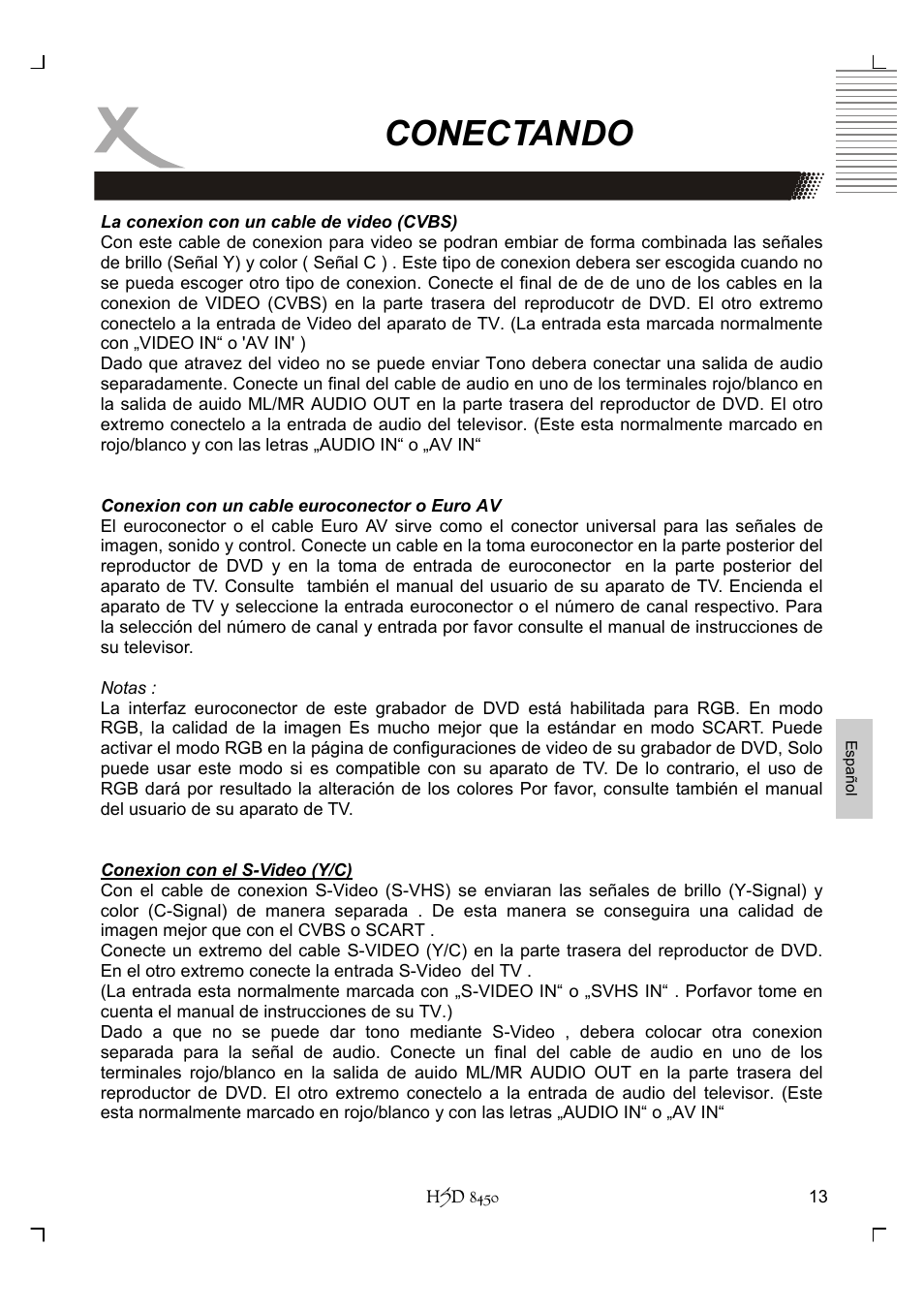 Conectando | Xoro HSD 8450 User Manual | Page 221 / 262