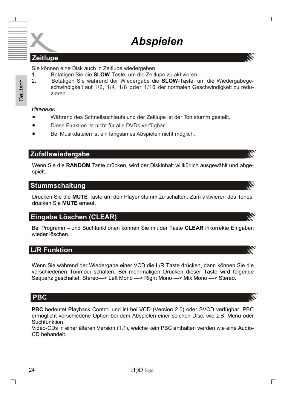 Abspielen | Xoro HSD 8450 User Manual | Page 24 / 262