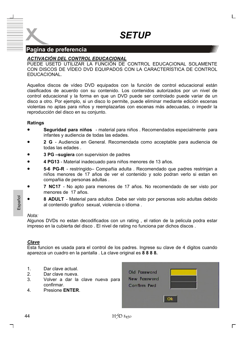 Setup | Xoro HSD 8450 User Manual | Page 252 / 262