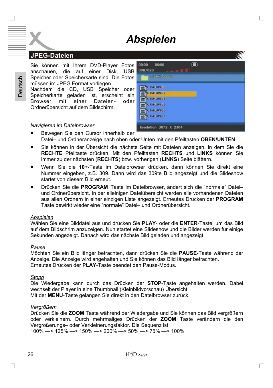 Abspielen | Xoro HSD 8450 User Manual | Page 26 / 262