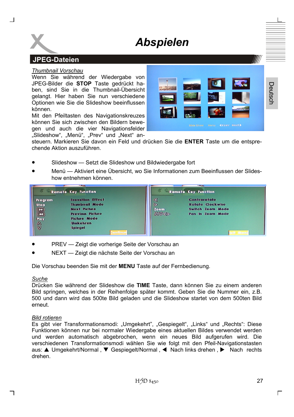 Abspielen | Xoro HSD 8450 User Manual | Page 27 / 262