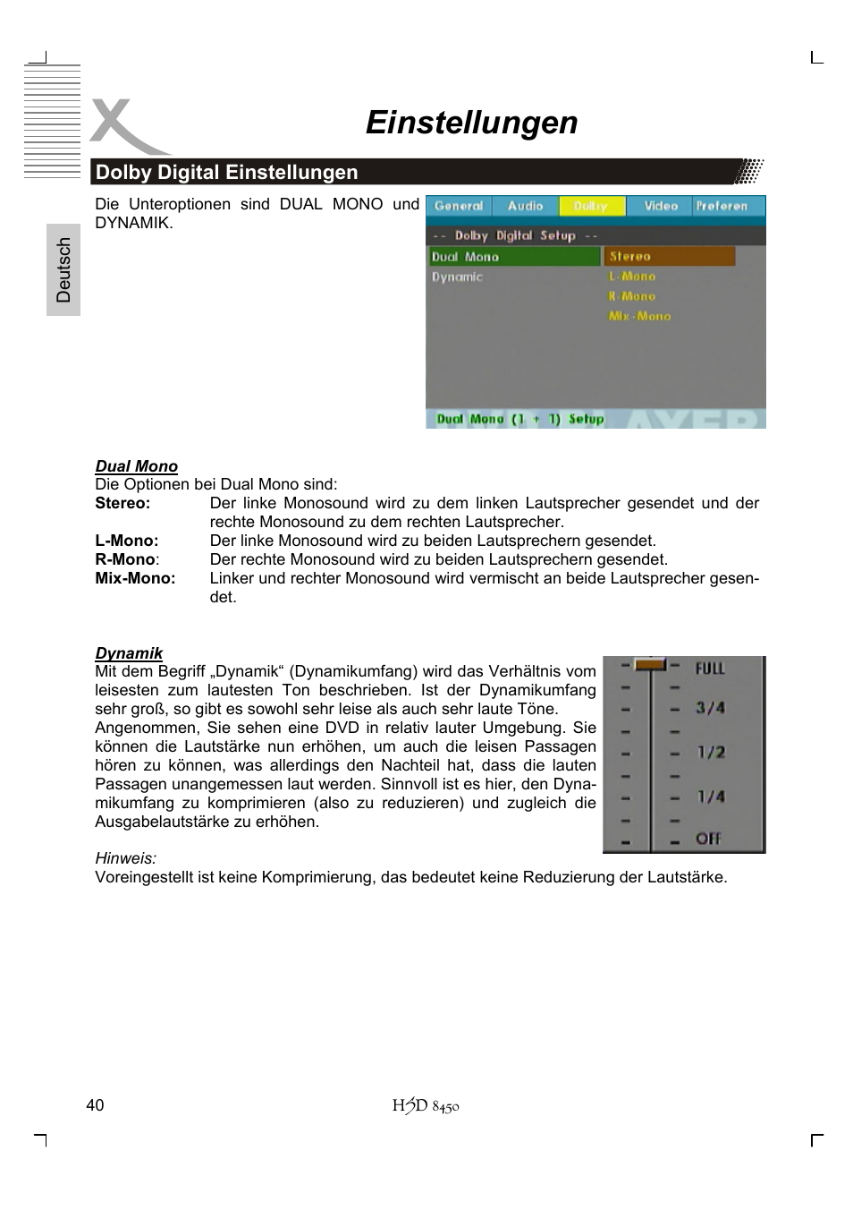 Einstellungen | Xoro HSD 8450 User Manual | Page 40 / 262