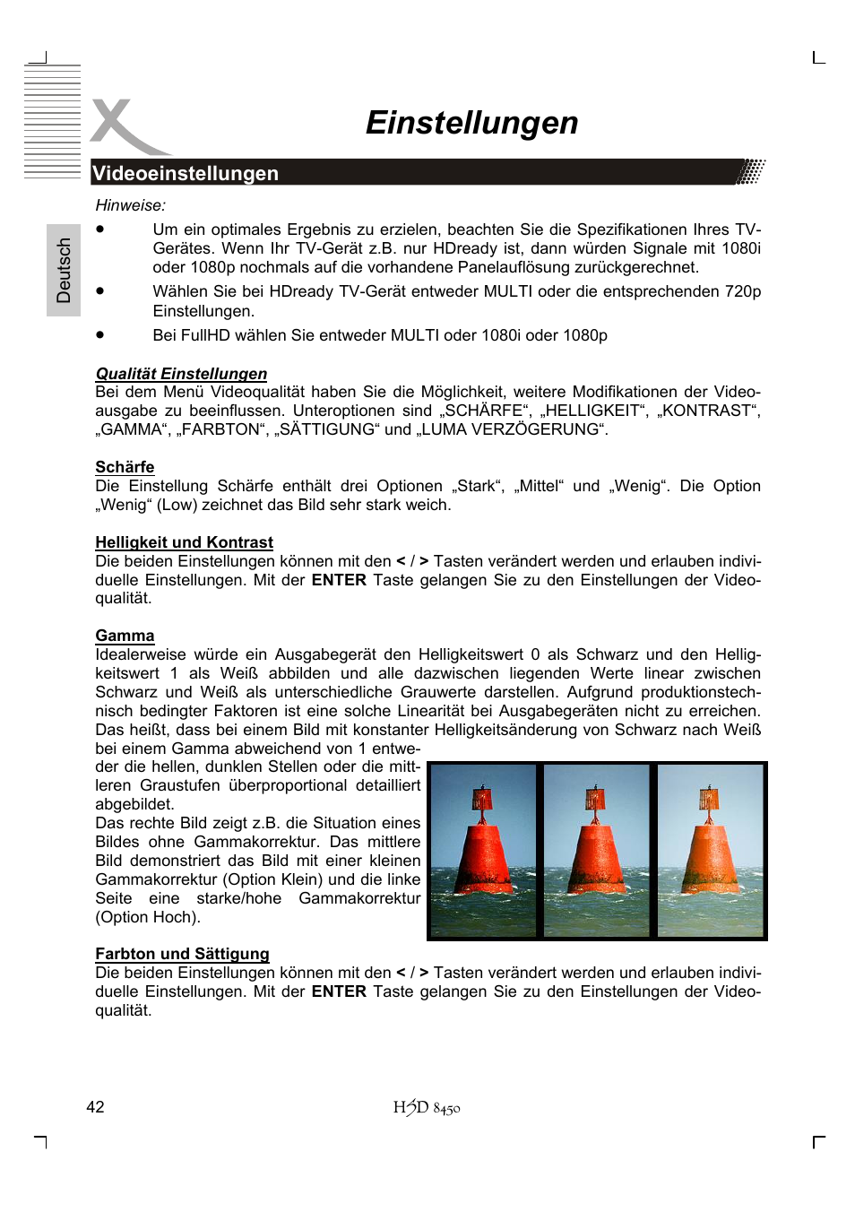 Einstellungen | Xoro HSD 8450 User Manual | Page 42 / 262