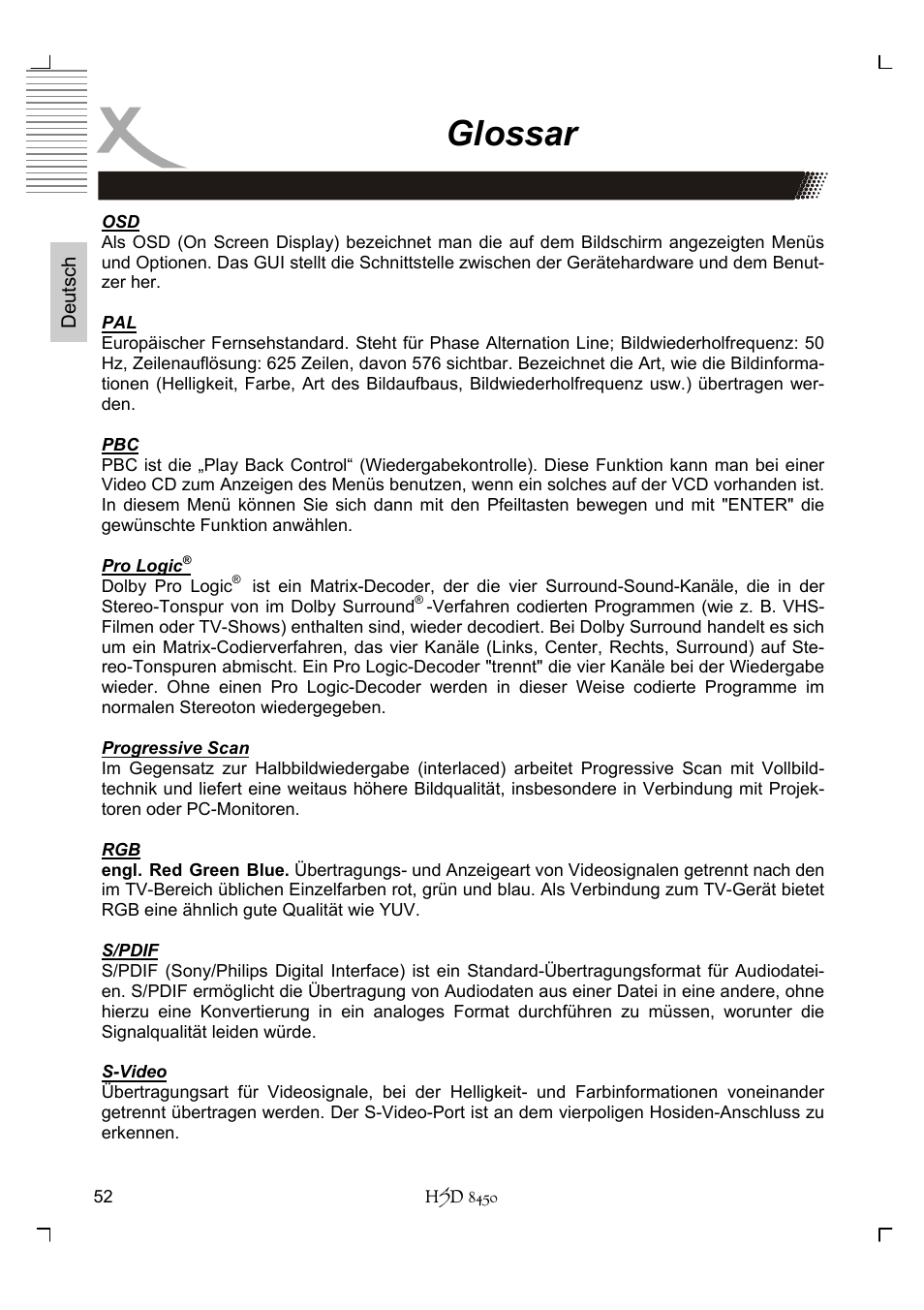 Glossar | Xoro HSD 8450 User Manual | Page 52 / 262