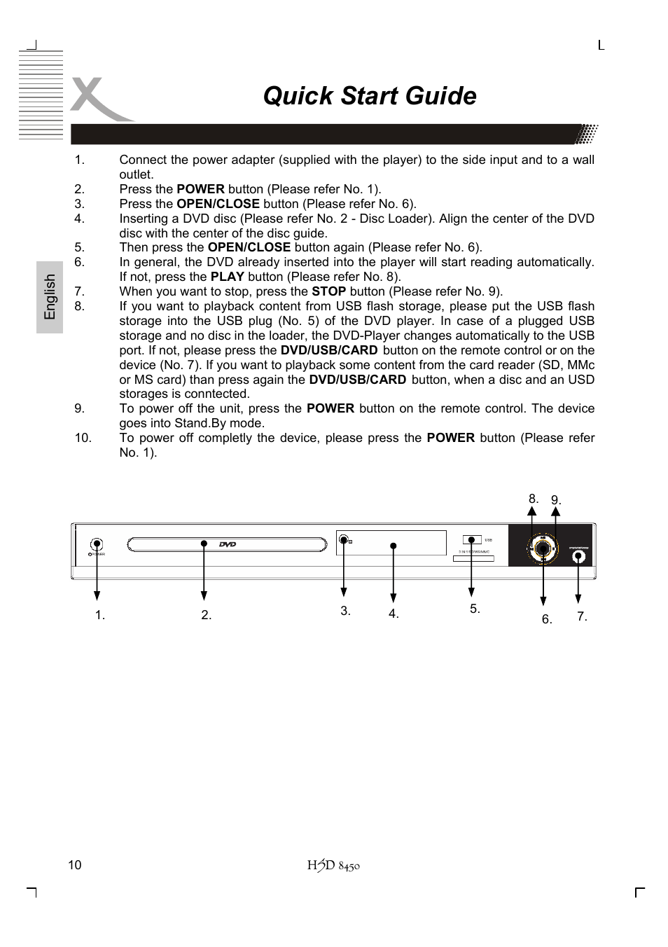 Quick start guide | Xoro HSD 8450 User Manual | Page 62 / 262